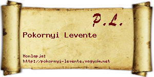 Pokornyi Levente névjegykártya